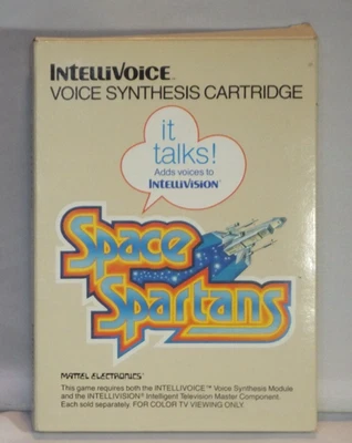 Intellivoice Mattel Electronics Space Spartans 1982 Video Game Cartridge w/ Box - Image 1 of 4