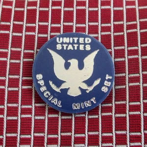 USA Mint Set Tie Tack Lapel Pin - Repurposed United States Mint Set Token / Coin - Picture 1 of 4