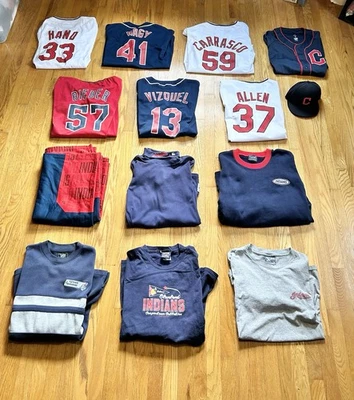 Huge Vintage Y2K Cleveland Indians Jerseys Lot of 14 - Image 1 of 4