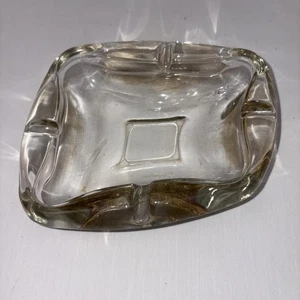 CENICERO VINTAGE MID CENTURY TRANSPARENTE IRIDISCENTE 4 RESTOS - Imagen 1 de 8