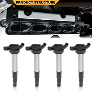 4PCS 1.8L Ignition Coils 90919-02258 For Toyota Corolla Prius 2009 - Picture 1 of 6