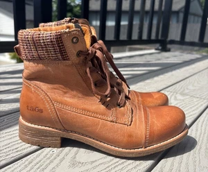Taos Captain braune Damen-Stiefeletten aus Leder mit Kappe Größe US 6-6,5 EU 37 - Bild 1 von 10