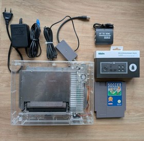 NES Custom Konsole "Ghost" | Transparent Case | 8BitDo Wireless | HDMI | Soccer