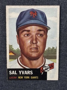 1953 TOPPS BASEBALL KARTE #11 SALVATORE SAL YVARS NEW YORK GIANTS EX - Bild 1 von 2