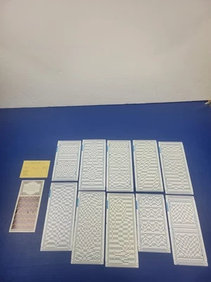 Lot of 10 Double Jacquard Patterns Fine Gauge Punch Cards MOD No. FR 11-20 - Image 1 of 4