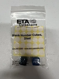 ETA Cuisenaire Blank Number Cubes set of 2 dice with labels - Picture 1 of 2
