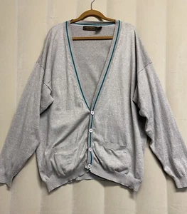 Eddie Bauer Men’s Sweater Cardigan XL Grandfather Eclectic Grandpa Neutral Grey - Picture 1 of 12