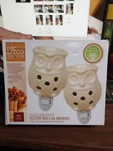 Deco Home Decor Set di due gufi elettrici plug-in regolabili per cera e olio - Foto 1 di 16