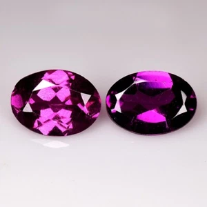 1,70 quilates y 7x5x3 mm_ GRANATE RODOLITA PÚRPURA NATURAL 7x5 CORTE OVALADO 2 piezas PIEDRAS PRECIOSAS - Imagen 1 de 11