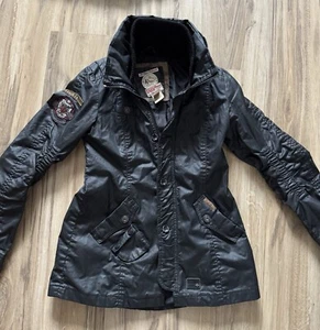 Trendy Damen Parka Outdoor Jacke tailliert schwarz von Khujo Gr. XS - Bild 1 von 4