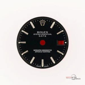 Original Lady Rolex Date 6917, 79160, 79240 Gloss Black Stick Dial SS #B70 - Picture 1 of 8