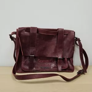 Dr Martens Brown Oxblood Leather Large Satchel Messenger Shoulder Laptop Bag - Picture 1 of 9