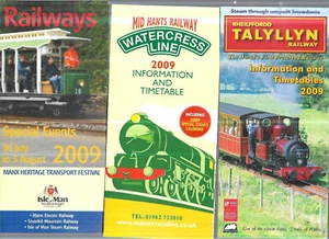 GREAT BRITAIN 12 HERITAGE RAILWAY BROCHURES SCHEDULES 2009 - Picture 1 of 4
