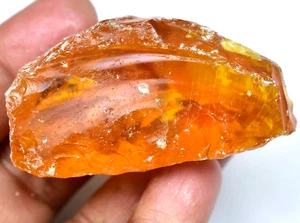 110.00 Ct Natural Baltic Butterscotch Egg Yolk Amber Faceted Rough Certified - Picture 1 of 6