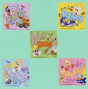 10 Bugs Bunny Builders Large Stickers - Porky Pig, Daffy Duck, Lola, Tweety - Picture 1 of 1