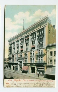 Postal De Colección LOS ÁNGELES CA EDIFICIO CÁMARA DE COMERCIO 1908 - Imagen 1 de 2