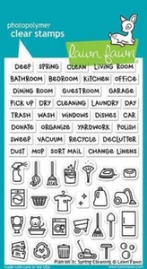 Lawn Fawn Stamps - Clear Stamp - Plan On It: Spring Cleaning LF1607 - Foto 1 di 1