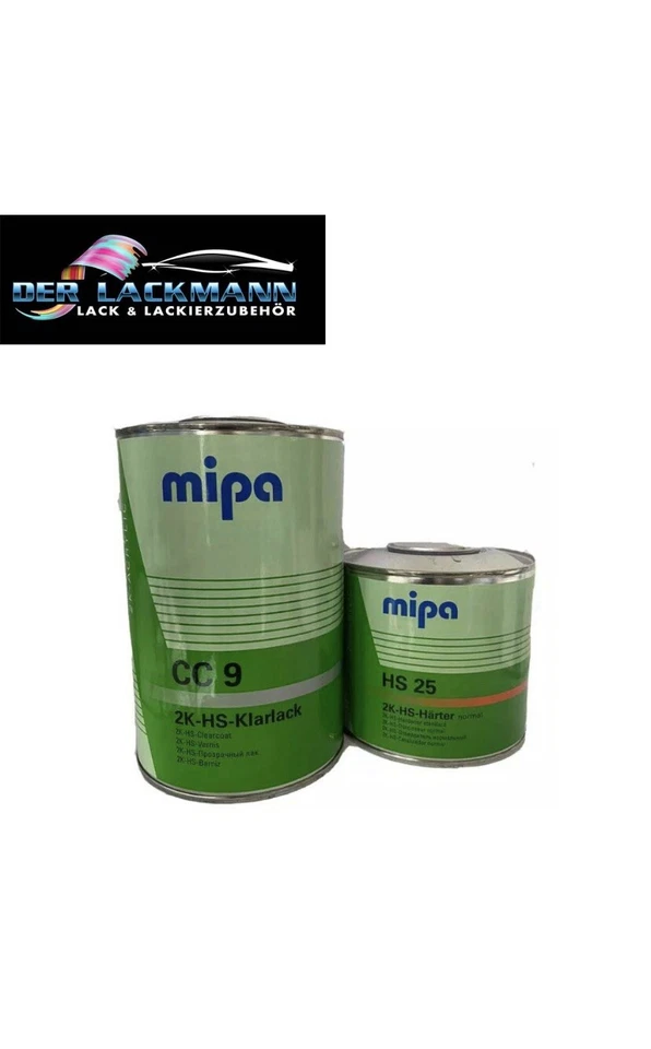 2K Klarlack SET Mipa 2K HS CC9 1L+Härter HS25 0,5L - Bild 1 von 1
