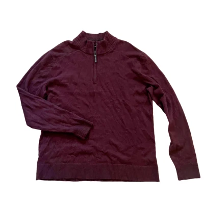 Smartwool Sparwood Half Zip Merino Wool Sweater Men Red Long Sleeves - Image 1 of 4