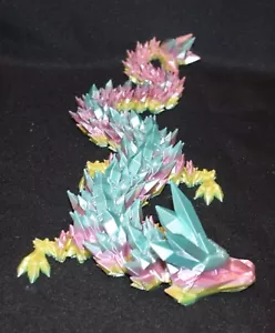 Crystal Dragon ~ 3D Printed ~ Articulating ~ Fidget Toy ~ Tik Tok ~ 21" Long - Picture 1 of 5