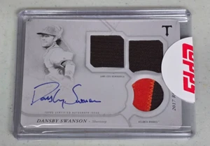 Dansby Swanson Rookie Printing Plate Auto Patch Braves 2017 Topps Tribute 1/1 - Picture 1 of 2