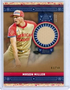 2024 TOPPS UPDATE BASEBALL ALL-STAR STICHES CARD #41/50 OAKLAND A's Mason Miller - Picture 1 of 2