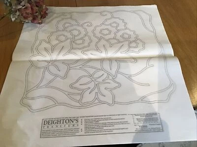 Vintage Deighton’s Silver Transfer. Ref Y1366. Floral Design. 45cm x 45cm - Image 1 of 4