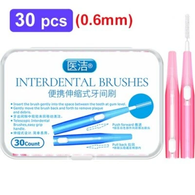 60 Pcs 0.6-1.5mm Interdental Brush Cleaning Between Teeth Oral Care Dental Tools - Image 1 of 4