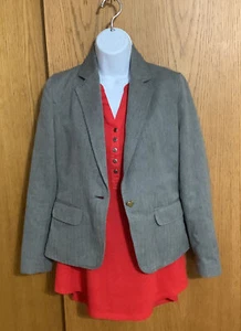 WOMEN'S SIZE S "PRINCESS VERA WANG" GRAY LINED CAREER 1 BUTTON BLAZER JACKET - Picture 1 of 8