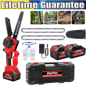 Chainsaw 8" Cordless Rechargeable Wood Cutter Saw Chain Saws Electric for Makita - Picture 1 of 25