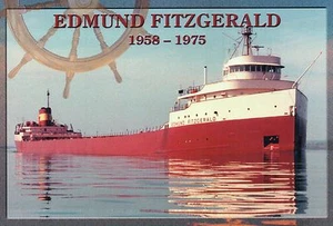 Edmund Fitzgerald 1958-1975, Great Lakes Freighter, Shipwreck --- Ship Postcard - Picture 1 of 2