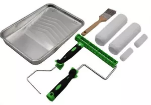 Grip 9pc Painting Tools Set Roller Brushes Paint Tray Liners Covers Kit 27042 - Picture 1 of 1