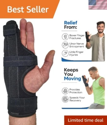 Férula de dedo transpirable meñique y anillo - Alivio del dolor y soporte | Derecha S/M Foto 1 de 4