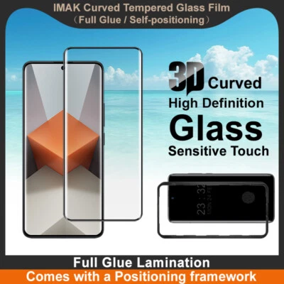 Protector de pantalla de vidrio de pegamento completo curvado 3D para XiaoMi RedMi Note 13 Pro+ 5G imak Foto 1 de 4
