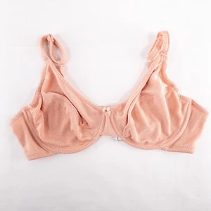 Rene Rofe Lingerie Bra 44D Pink Underwire Stretch Unlined Unpadded Adjustable - Picture 1 of 8