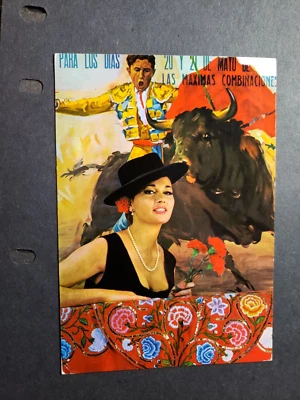 APO 09283 SPAIN 1972 Air Force Cover BULLFIGHTING Postcard - Image 1 of 2