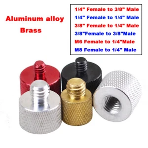 3/8"1/4" M6 M8 Female/Male Screws Camera Tripod Thread Adapter Reducer Alu Alloy - Picture 1 of 9
