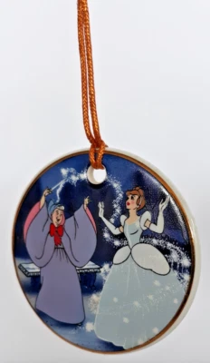porcelain 2.5" round Disney Cinderella Ornament...park exclusive - Image 1 of 2