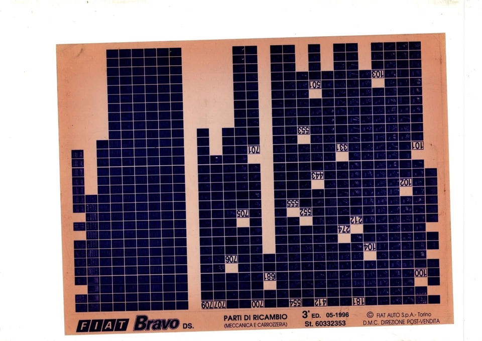 lotto 2 microfiche  microfilm fiat Brava parti ricambio meccanica e carrozzeria - Immagine 1 di 1