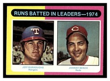 1975 TOPPS MINI BASEBALL RBI LEADERS #308 JOHNNY BENCH BURROUGHS HIGH GRADE