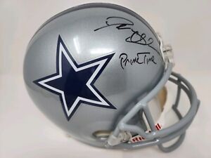 LE Dallas Cowboys Deion Sanders Signed Prime Time FS Replica Helmet UDA COA BUF