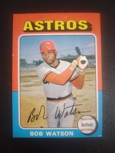 1975 Topps Mini #227 Bob Watson   Baseball Houston Astros