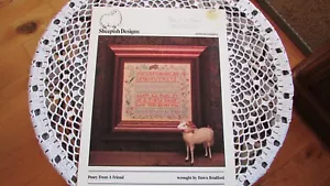 Sheepish Designs Cross Stitch Sampler Posey From a Friend Dawn Bradford - Picture 1 of 3