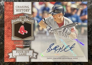 Brock Holt 2013 Topps Chasing History Autograph Red Sox Auto