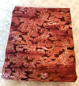 Joann 2 Yds Burgund Rosa Beige Barock Blumenmuster Baumwollstoff Nähen Basteln - Bild 1 von 5