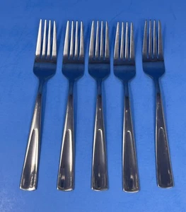 Pfaltzgraff DANFORD Set of 5 Dinner Forks 18/0 Stainless Flatware China 8 1/8" - Picture 1 of 4