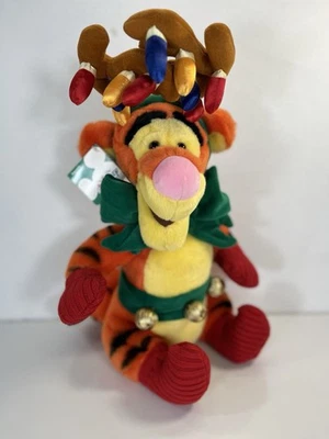 VTG Reindeer Tigger Stuffed Animal The Disney Store Christmas Holiday Plush NWT - Image 1 of 4