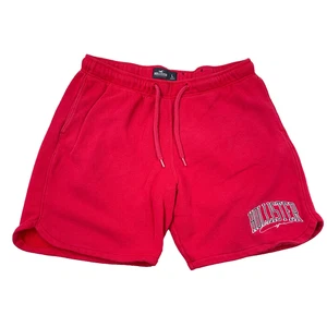 Hollister Sweat Shorts Herren Large Rot Fleece Jogginghose Basic Retro Gym Training - Bild 1 von 10