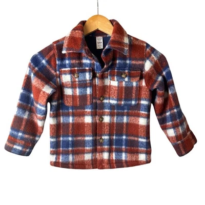 Carters Jacket Boys Sz 5 Thick Warm Plaid Flannel Western Outdoors Fall Casual - Image 1 of 4