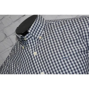 Camisa de vestir Vineyard Vines ballena talla pequeña algodón azul cuadros - Imagen 1 de 6